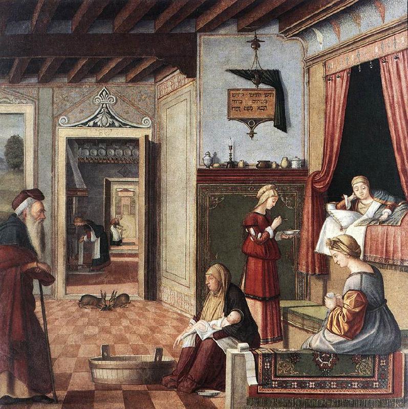 CARPACCIO, Vittore Birth of the Virgin fg Sweden oil painting art